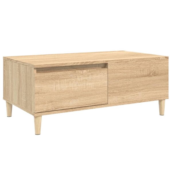 vidaXL Table basse Chêne sonoma 90x50x36 5 cm Bois d'ingénierie