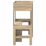 vidaXL Cadre de lit superposé avec bureau Chêne Sonoma 75 x 190 cm