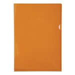 Etui de 100 pochettes Coin PVC Lisse Haute Résistance 13/100e - A4 - Orange EXACOMPTA