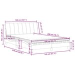 vidaXL Lit avec matelas Hanko vert foncé 140x200 cm velours