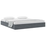 vidaXL Cadre de lit ottoman Gris foncé 160 x 200 cm Velours