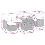 vidaXL Salon de jardin avec coussins 8 Pièces beige résine tressée