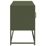 vidaXL Meuble TV vert olive 100 5x39x60 5 cm acier