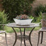 vidaXL Jardinières en bowl   5 pièces  40x40x15 cm  en acier galvanisé.