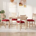 vidaXL Coussins de siège 4 Pièces Rouge 45 x 45 x 12 cm tissu