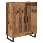 vidaXL Haut Armoire 2 Pièces Bois Ancien Bois Aggloméré et Verre
