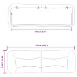 vidaXL Coussin de tête de lit cappuccino 160 cm similicuir