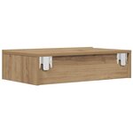 vidaXL Meuble TV avec éclairages LED chêne artisanal 60x35x15 5 cm