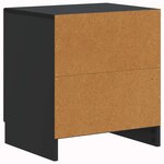 vidaXL Cabinet de chevet 2 Pièces Noir 43 x 34 5 x 47 cm