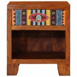 vidaXL Table de chevet 40x35x45 cm bois d'acacia massif