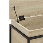 vidaXL Boîte de rangement avec couvercle chêne sonoma bois ingénierie