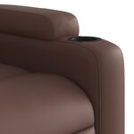 vidaXL Fauteuil inclinable de massage Marron Similicuir