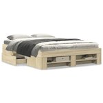 vidaXL Cadre de lit sans matelas chêne sonoma 120x190 cm