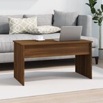 vidaXL Table basse Chêne marron 102x50 5x52 5 cm Bois d'ingénierie