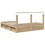 vidaXL Cadre de lit Sonoma 200 x 200 cm Bois de pin massif