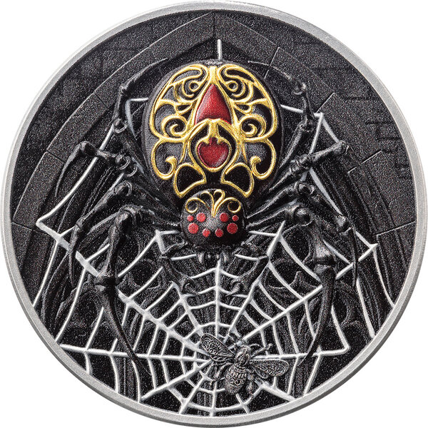 Monnaie BLACK WIDOW Creatures of Nocturne 1 Oz Argent 1000 Francs Cameroon 2026