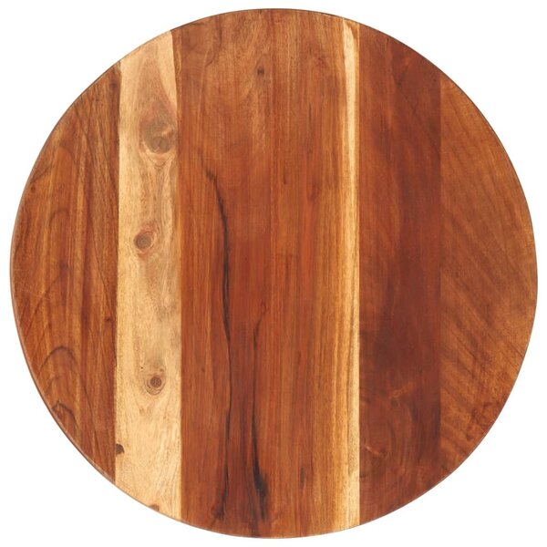 vidaXL Dessus de table bois massif d'acacia rond 25-27 mm 40 cm