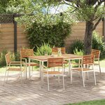 vidaXL Ensemble de salle à manger pour jardin 7 Pièces