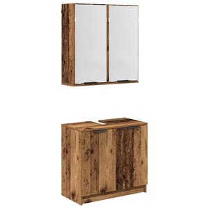 vidaXL Ensemble de Meubles de Salle de Bain avec étagère Bois Ancien