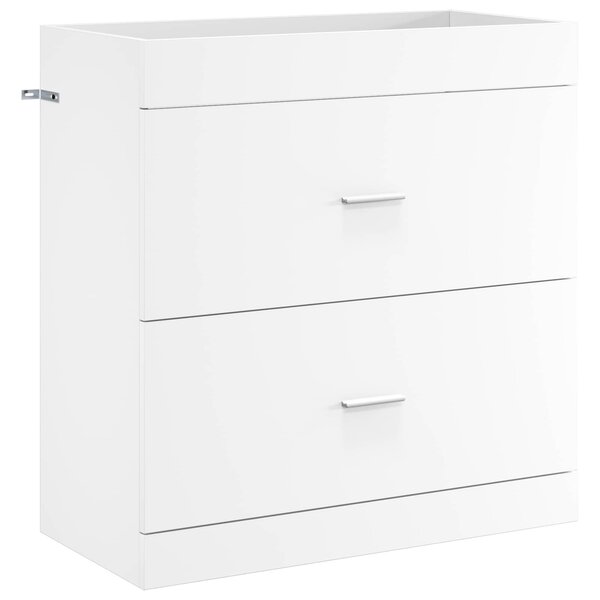 vidaXL Meuble sous lavabo de salle de bain Blanc 78 5 x 37 5 x 81 cm