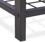 Banc banquette range chaussures ouvert synthétique support grillage métal 115 cm noir 13_0000367_2
