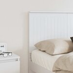 vidaXL Tête de lit avec tête de lit Blanc 120 cm Bois d'ingénierie