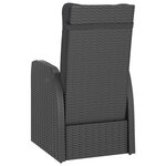 vidaXL Mobilier à dîner de jardin 9Pièces et coussins résine tressée noir