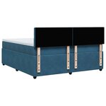 vidaXL Sommier à lattes de lit et matelas Bleu 200x200 cm velours
