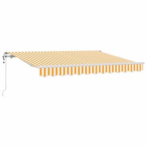 vidaXL Auvent Rétractable Jaune 250 x 200 cm tissu