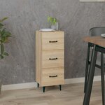 vidaXL Buffet Chêne sonoma 34 5x34x90 cm Bois d'ingénierie