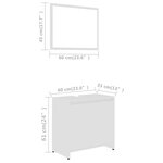 vidaXL Ensemble de meubles de salle de bain Blanc Bois d'ingénierie