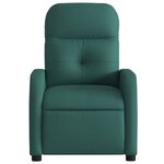 vidaXL Fauteuil inclinable Vert foncé Tissu