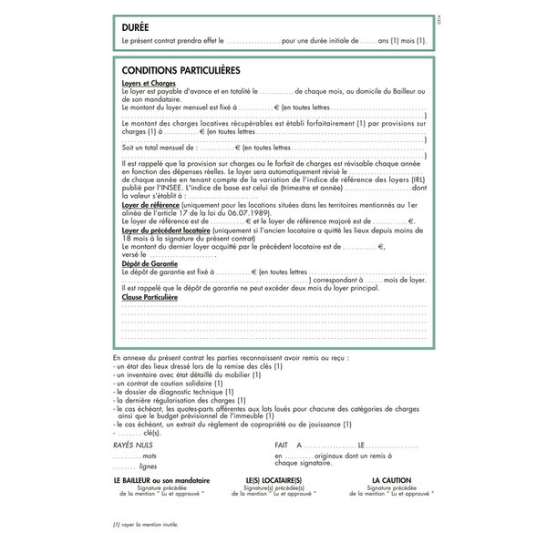 Dossier location meublée - Vert x 5 EXACOMPTA