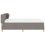 Lit à ressort vidaXL avec matelas en taupe  140x190 cm  tissu