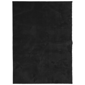 vidaXL Tapis HUARTE à poils courts doux et lavable noir 240x340 cm