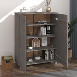 vidaXL Armoire à chaussures HAMAR Gris clair 85x40x108 cm Pin massif