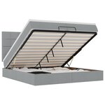 VidaXL Cadre de lit ottoman et matelas gris clair 200x200cm tissu