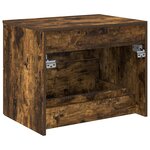 vidaXL Meuble de Salle de Bain Suspendu Chêne fumé 62 5 x 44 5 x 50 cm