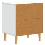 vidaXL Table de chevet Blanc 43 x 34 5 x 50 cm Bois d'ingénierie
