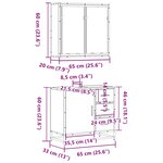 vidaXL Ensemble de meubles de salle de bain 2 Pièces Sonoma gris