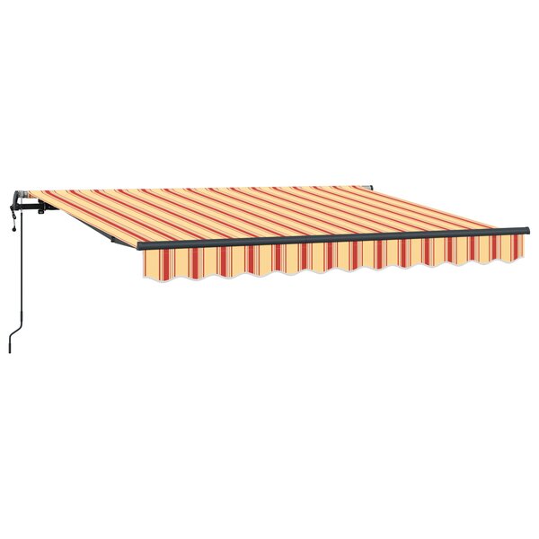 vidaXL Auvent Rétractable Jaune et Orange et Anthracite Large