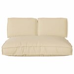 vidaXL Set de coussins de palette 3 Pièces Beige 120 x 80 x 12 cm