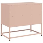 vidaXL Meuble TV rose 68x39x60 5 cm acier