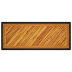 vidaXL Table d'appoint de jardin dessus en bois noir 100x40x75 cm