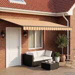 vidaXL Store rétractable manuel avec LEDs Multicolore 4 5 × 3 m
