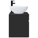 vidaXL Meuble de lavabo mural Noir 49 x 44 5 x 66 5 cm