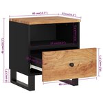 vidaXL Table de chevet Bois d'acacia solide et d'ingénierie