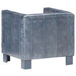 vidaXL Chaise cabriolet Gris cuir véritable
