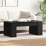 vidaXL Table basse Chêne Noir 102x55x42 cm Bois d'ingénierie