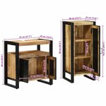vidaXL Ensemble de mobilier de salle de bain avec étagère 2 Pièces